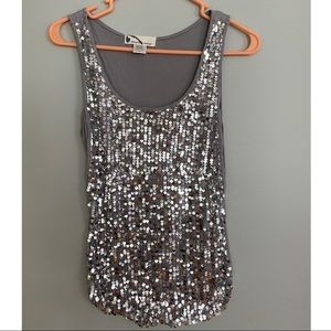 Silver Sequin Tank